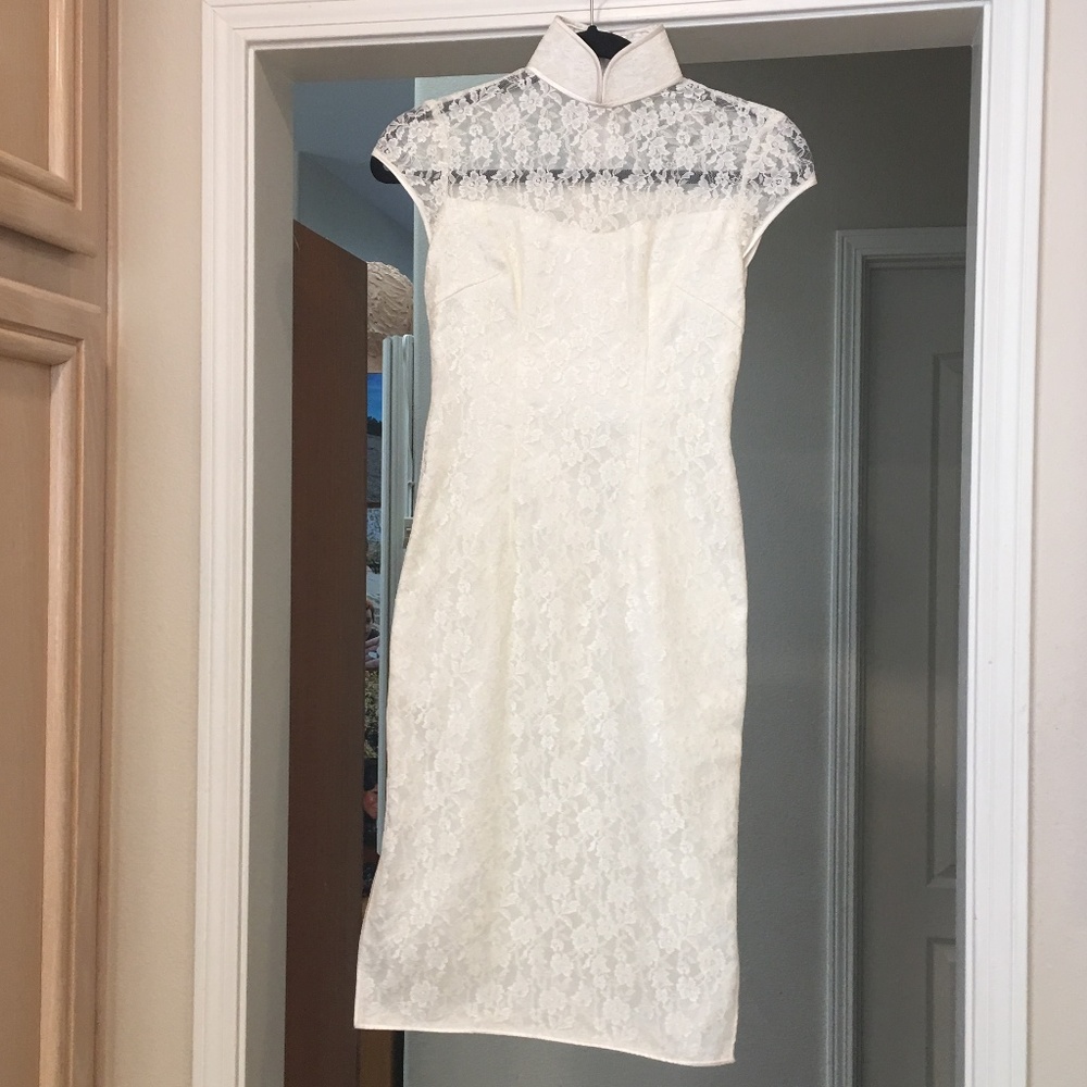 Vintage Lace Japanese Inspired Midi-Dress S
